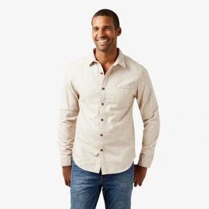 Rhythm. Cream Flannel / Button Down Shirt. Size XL.